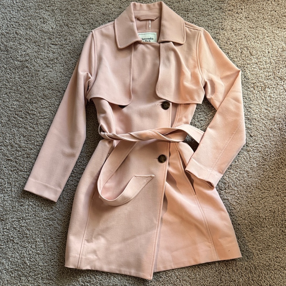 Abercrombie & Fitch Blush Pink Trench Coat